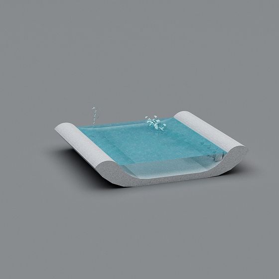 Origami Pool 3D model