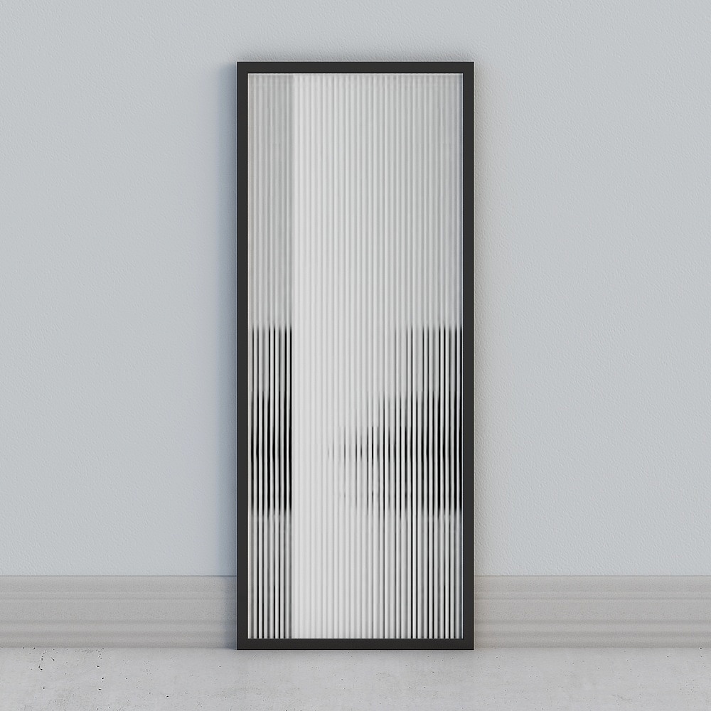 Modern glass partition character sculpture