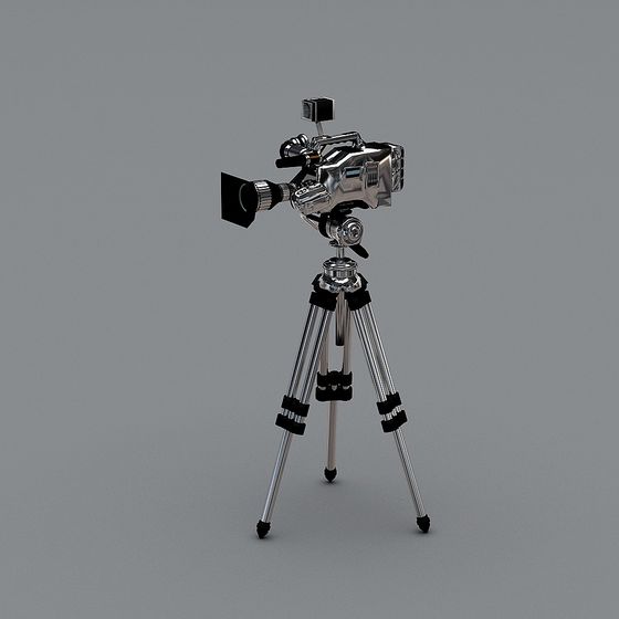 Sleek Black Camera 3D Model for Professional Use