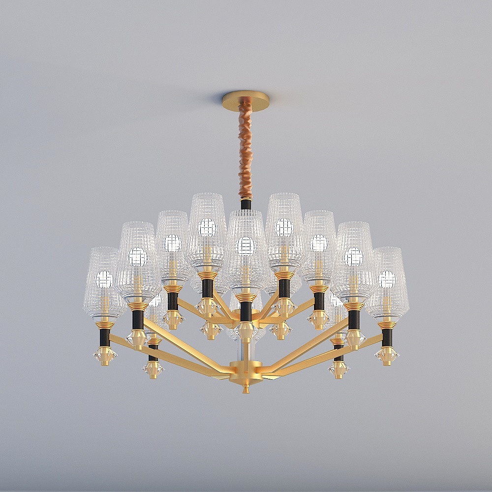 45-American-Jane-Middot; Old Time-06 Lamps-Master Bedroom-Chandelier