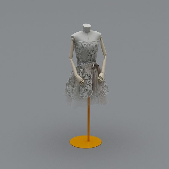 Modern Earth Color Mannequin 3D Model for Display