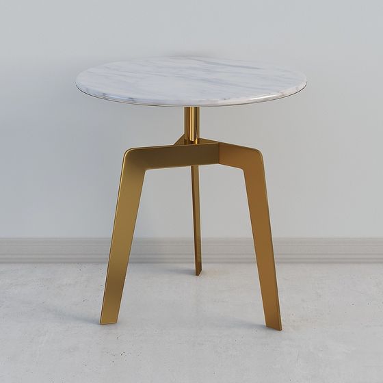 Elegant Marble Round Table 3D model