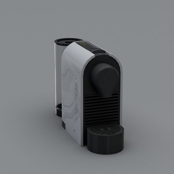 Sleek Low-Poly Coffee Machine 3D model