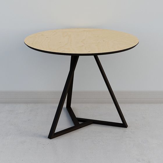 Unique Low-Poly Round Table 3D model for Modern Spaces