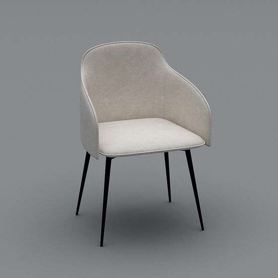 Urban Luxe Chair 3D model - Modern Minimalist Design