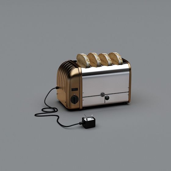 Compact Bread Machine 3D Model for Modern Kitchens