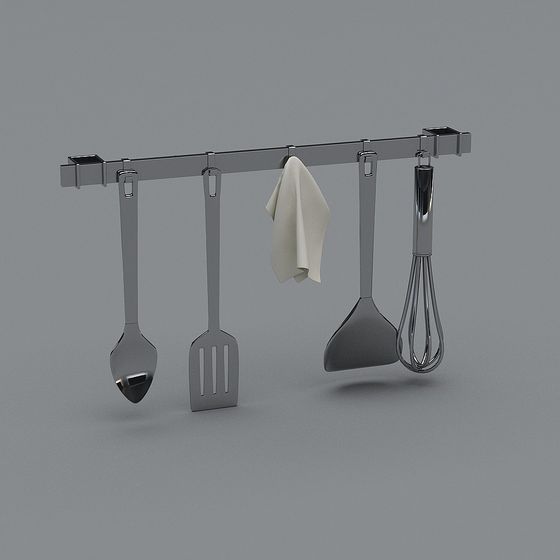 Elegant Kitchen Utensils 3D model for Creative Projects