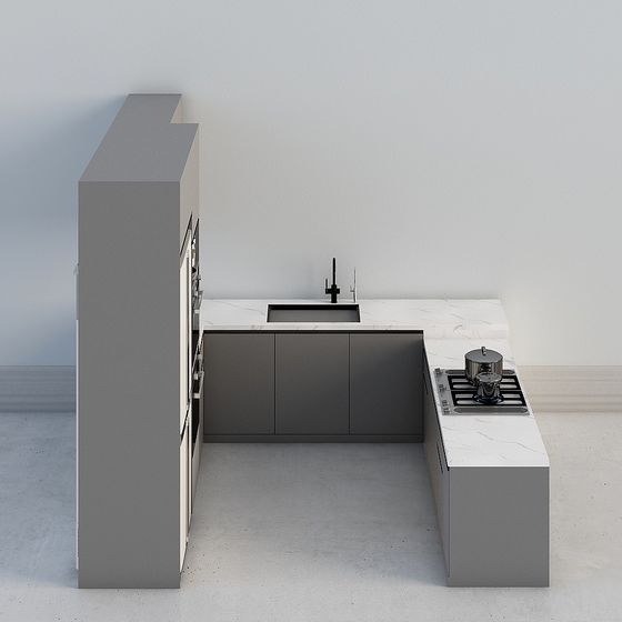 Modern Urban Kitchen 3D model Design