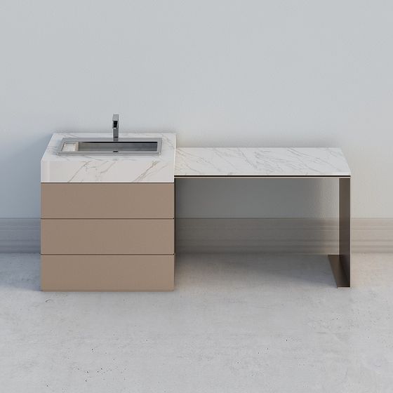 Modern Minimalist Bathroom Cabinet 3D model