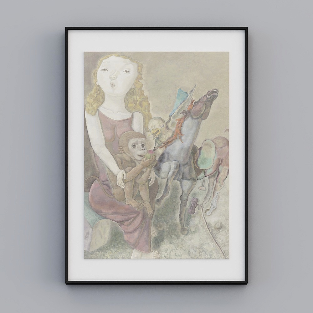 Dream Mother 3D Model - Surreal Art