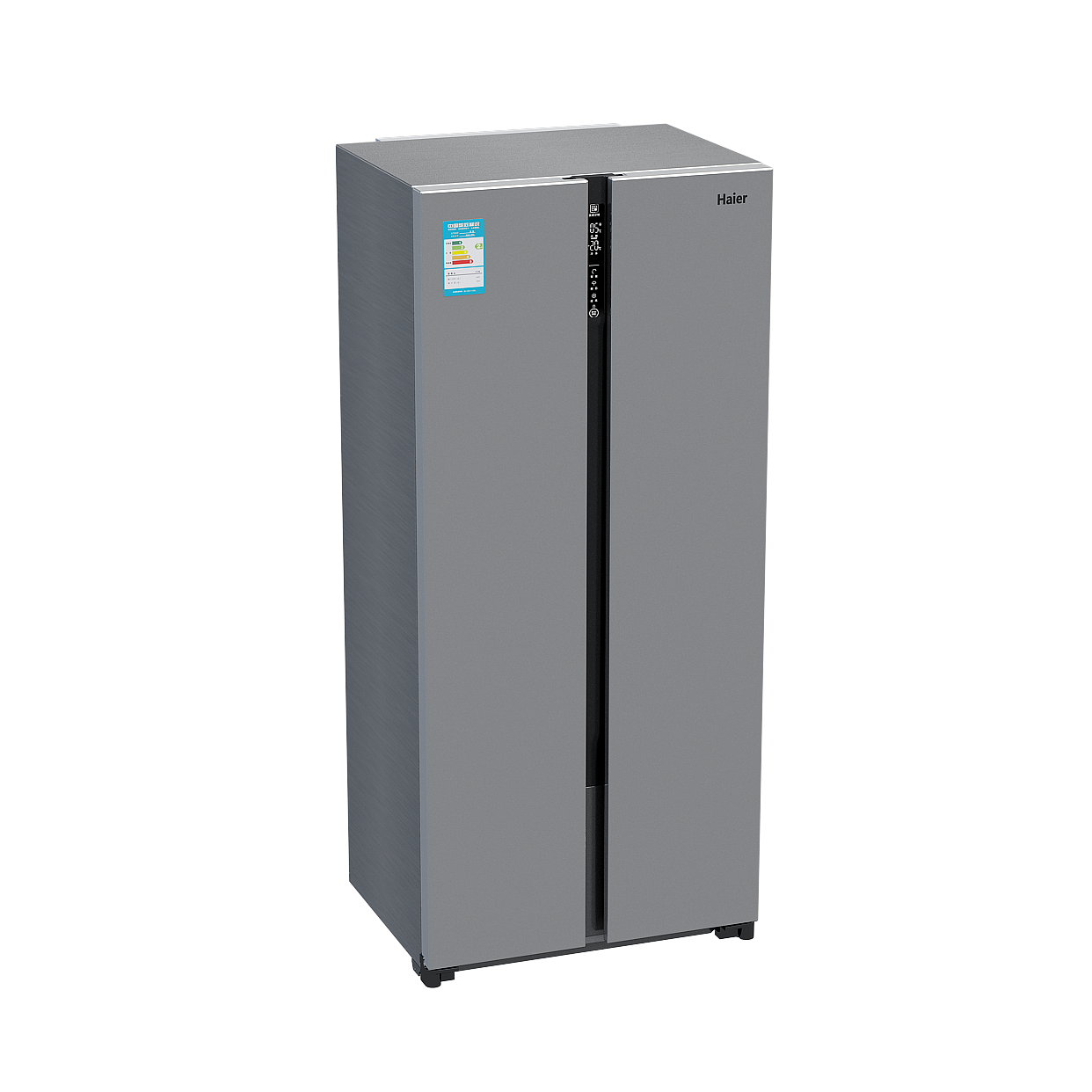 Stylish Haier Refrigerator 3D Model – Gray Metallic Finish