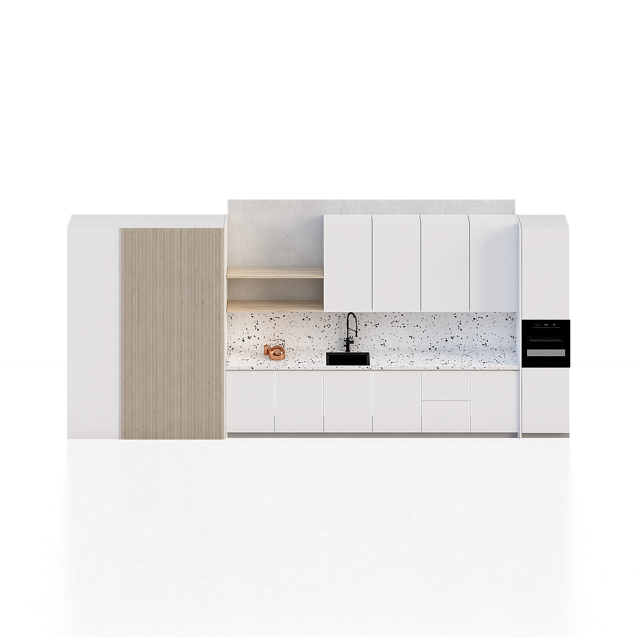 Urban Kitchen 3D Model – Minimalist Design with Sleek Finishes