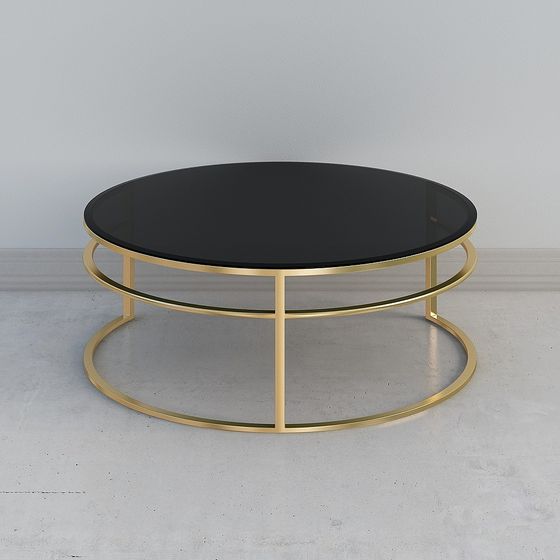 Modern Low-Polygon Round Table 3D model