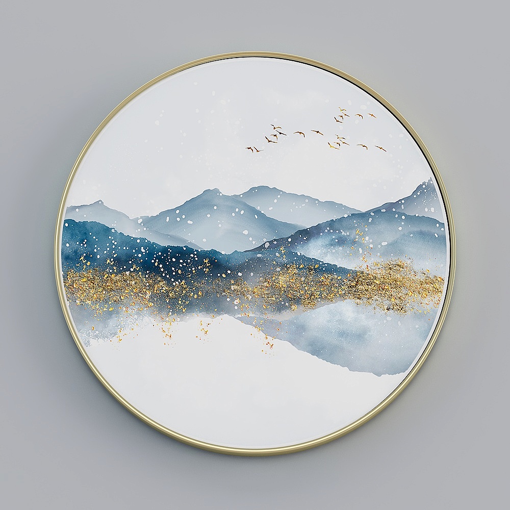 Courtesy full house with painting - modern living room Xuanguan decorative painting - single - Splendid Mountain River D