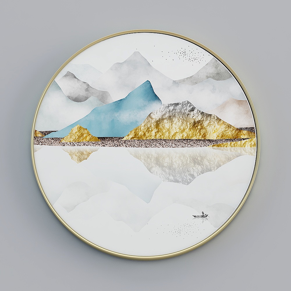 Courtesy full house with painting - modern living room Xuanguan decorative painting - single - Splendid Mountain River H