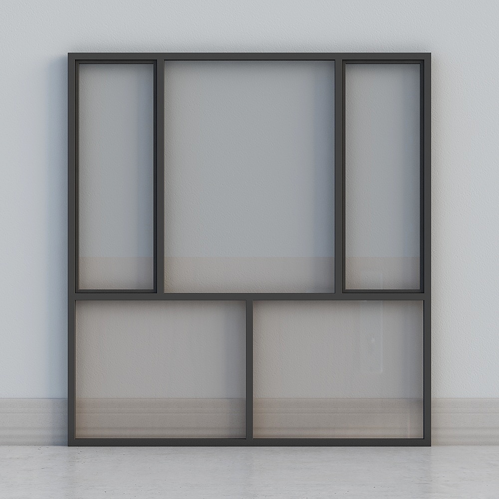 Stylish Low Poly Window 3D model for Modern Interiors