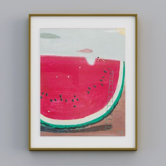 Vibrant Watermelon Slice 3D model