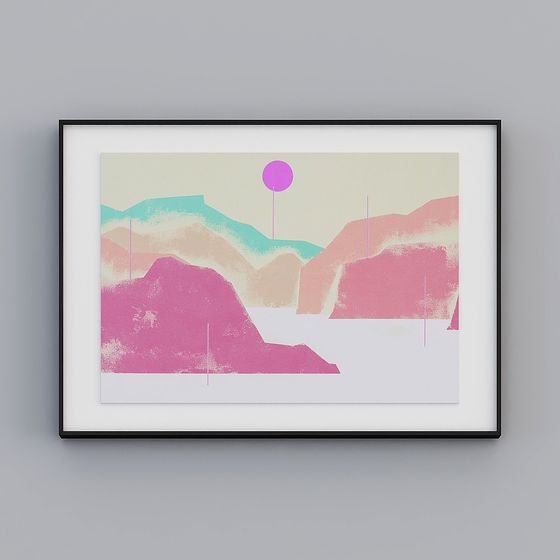 Abstract Mountain Landscape 3D model