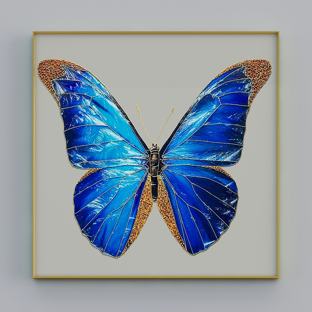 The whole house is painted - colorful - butterfly