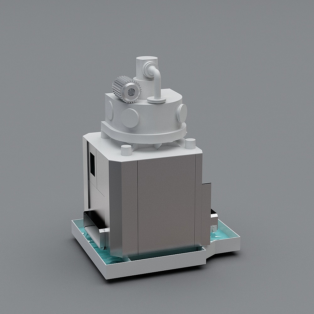 Unique Industrial Aesthetic Low-Poly 3D Model