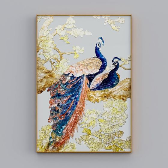 Dreamy Peacock 3D model