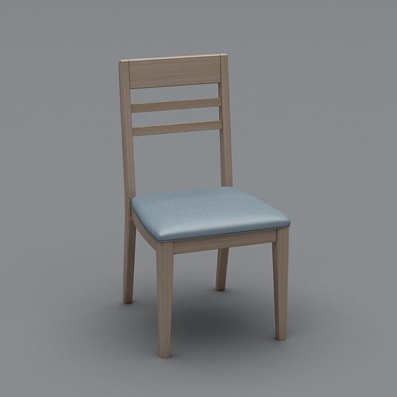 Low Poly Wooden Chair 3D model