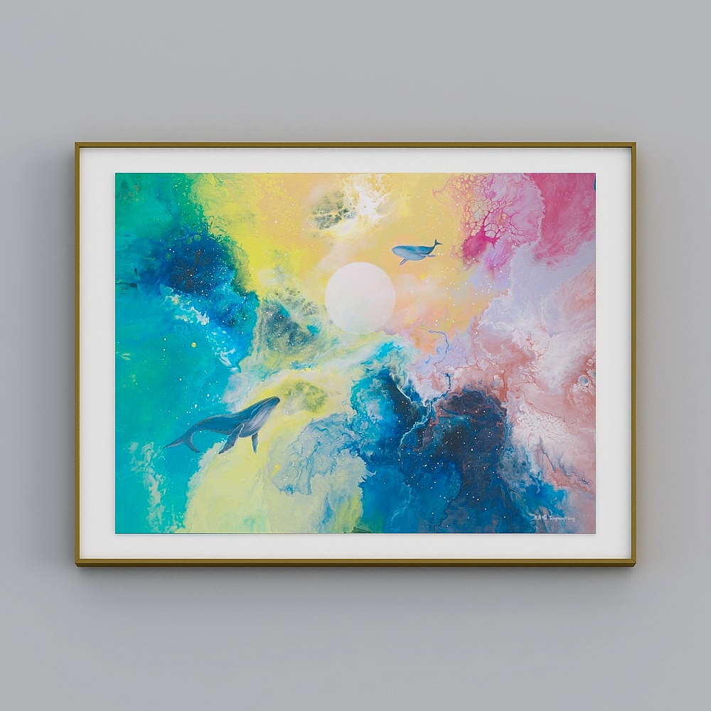 "Fuyun Art" BBA106 modern mash-up light luxury trend cartoon living room Xuanguan kitchen bedroom decoration painting