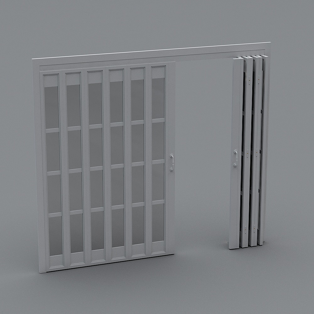 Elegant Low-Poly Folding Door 3D model