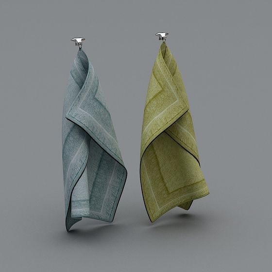 Stylish Low-Poly Towel 3D Model