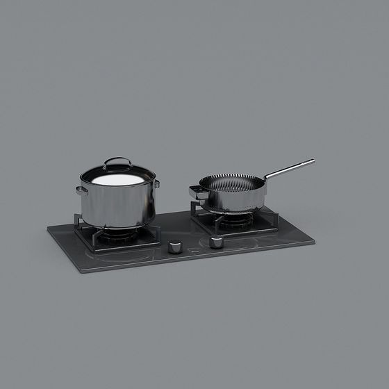 Realistic Kitchen Stove 3D model