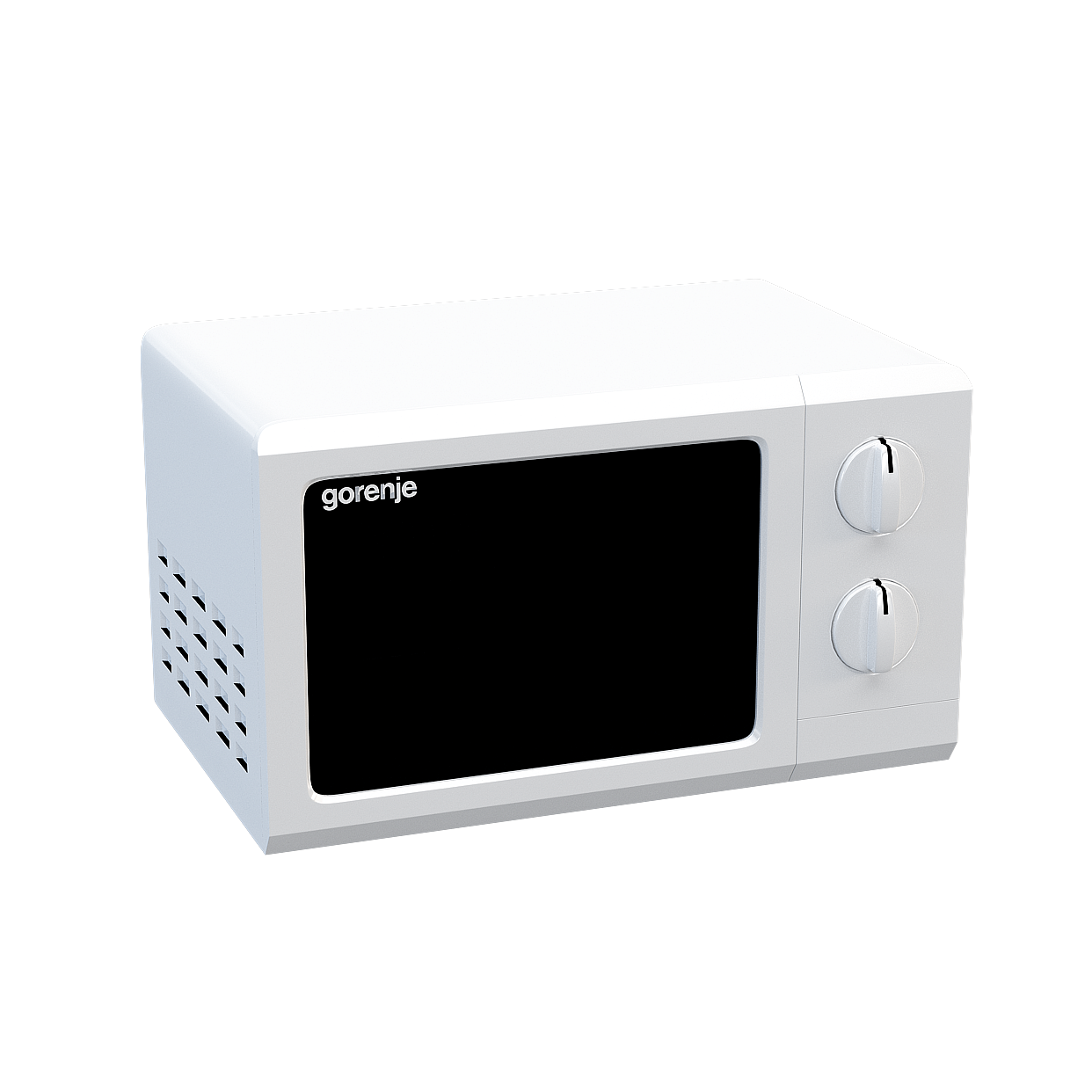 Modern White Microwave 3D Model – Sleek Kitchen Appliance
