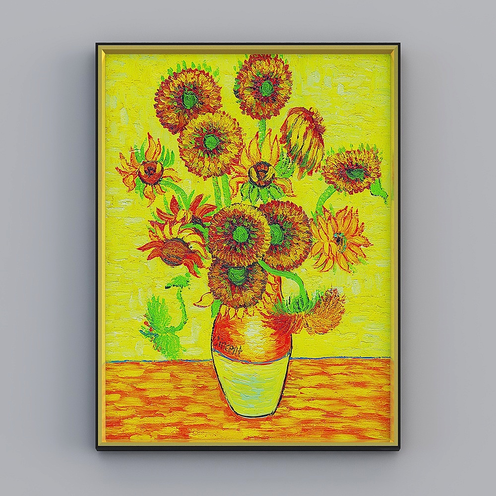 Courtesy full house with painting - modern living room decoration painting - living room entrance single - sunflower A