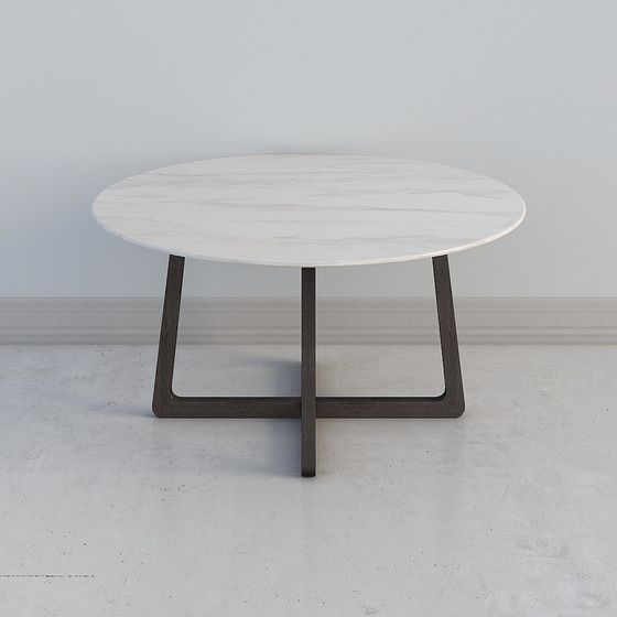 Stylish Low-Poly Round Table 3D model for Modern Spaces