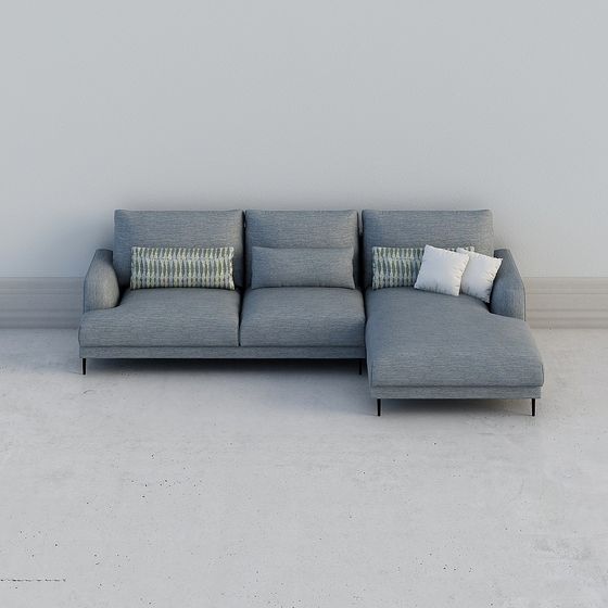 Contemporary L-Shaped Sofa 3D model
