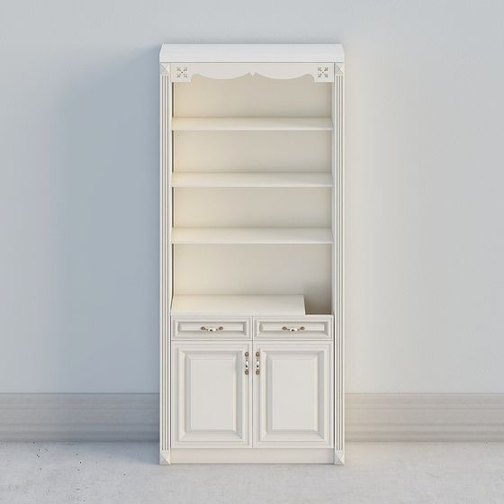 Stylish 3D Bookshelf Model for Versatile Use