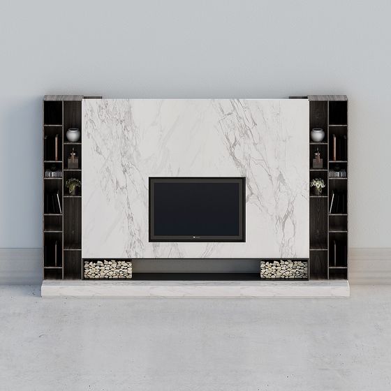 Beige TV Cabinet 3D Model