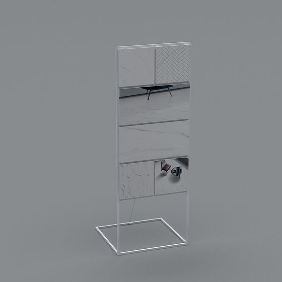 Mirror Space Low-Poly 3D Model