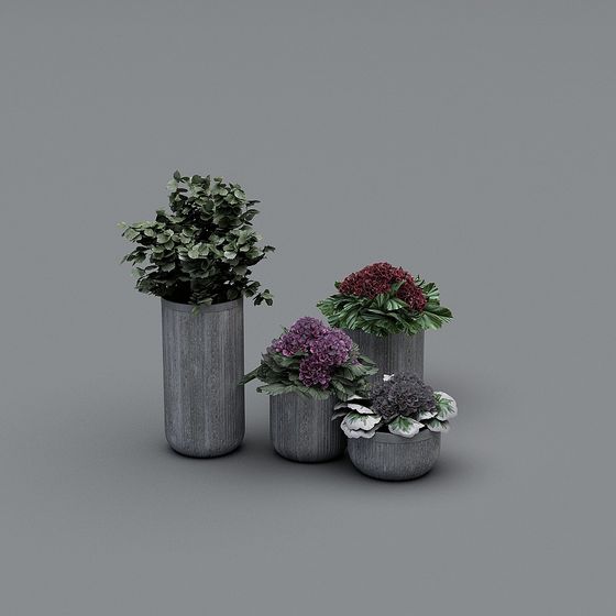 Chic Low-Poly Plant Pot 3D Model for Creative Projects