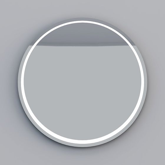 Stylish Circular Mirror 3D model for Modern Interiors