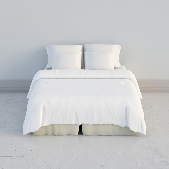 Modern Minimalist 3D Bed Model Design