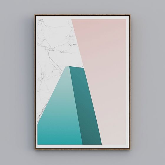 Stylish Low-Polygon Geometric 3D Model