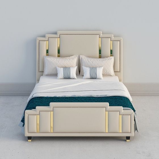 Art Deco Dreams Bed 3D model for Modern Interiors