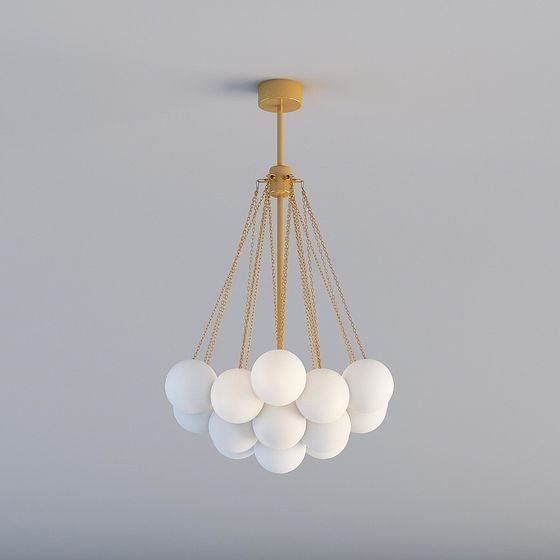 Stylish Chandelier 3D model for Contemporary Spaces
