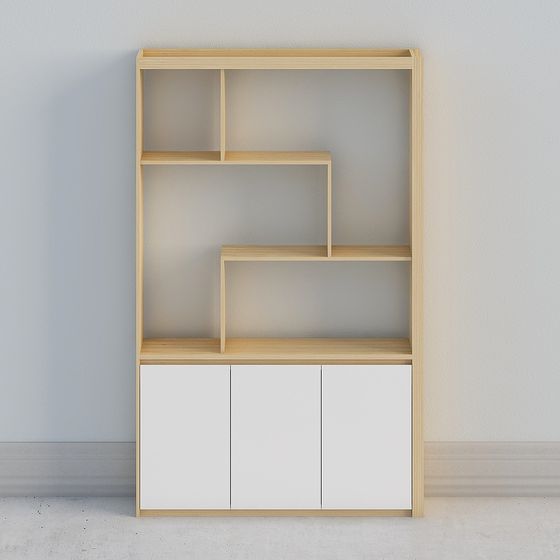 Modern City Bookshelf 3D model