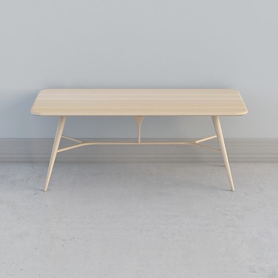 Sleek Low-Polygon Coffee Table 3D model