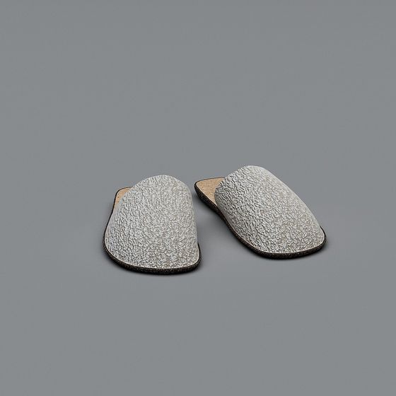 Elegant Low-Poly Slippers 3D model