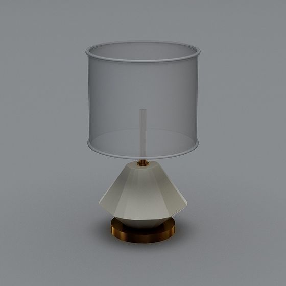 Elegant 3D Model Table Lamp for Modern Aesthetics