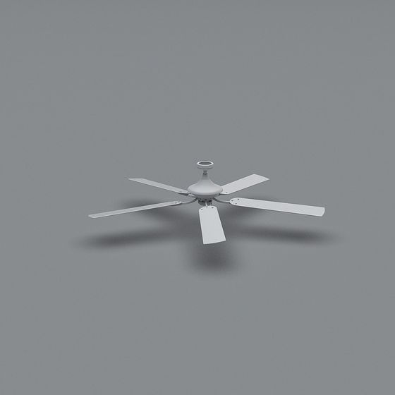 Modern Ceiling Fan 3D Model for Contemporary Spaces