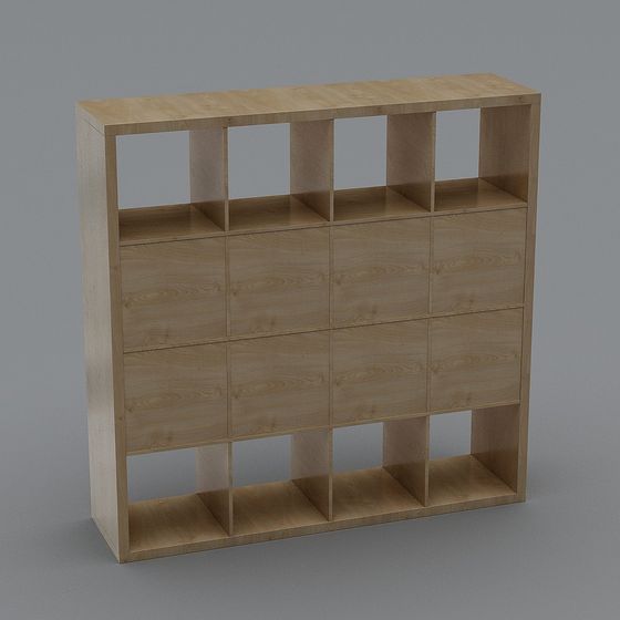Elegant Wooden Shelf Rack 3D model for Contemporary Spaces