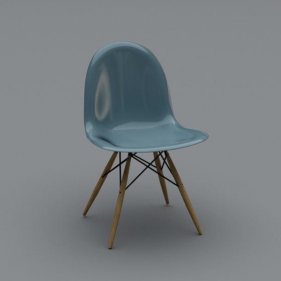 Elegant Low-Poly Chair 3D model